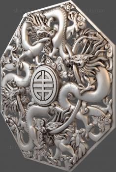 3D model A tangle of vines and dragons (STL)