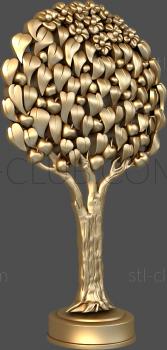 3D model A tree with fruits and flowers (STL)