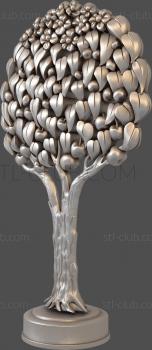 3D model A tree with fruits and flowers (STL)