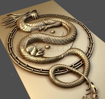 3D model Eastern dragon (STL)