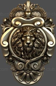 3D model Coat of arms with lion's head (STL)