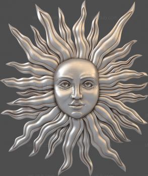 3D model Sun with a face (STL)