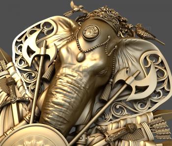 3D model War elephant (STL)