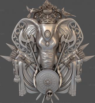 3D model War elephant (STL)