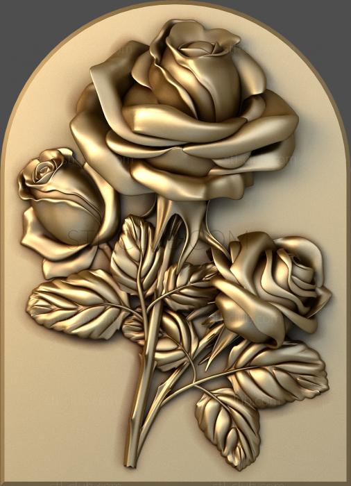 3D model Two roses on the stove (STL)