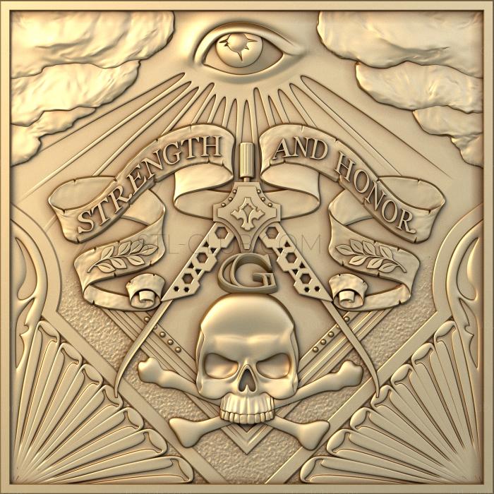 3D model Skull and crossbones (STL)