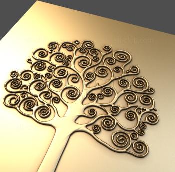 3D model A tree with swirls (STL)