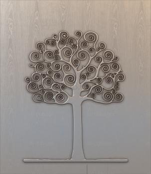 3D model A tree with swirls (STL)