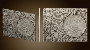 3D model Panel with circles and lines on the wall version1 (STL)