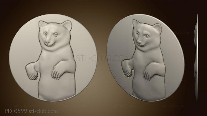 3D model Bear cub for the stamp (STL)