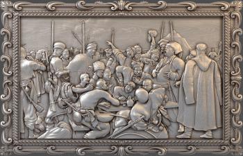 3D model Cossacks write a letter (STL)