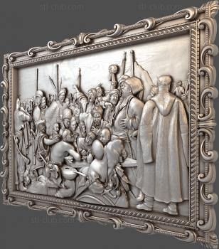 3D model Cossacks write a letter (STL)