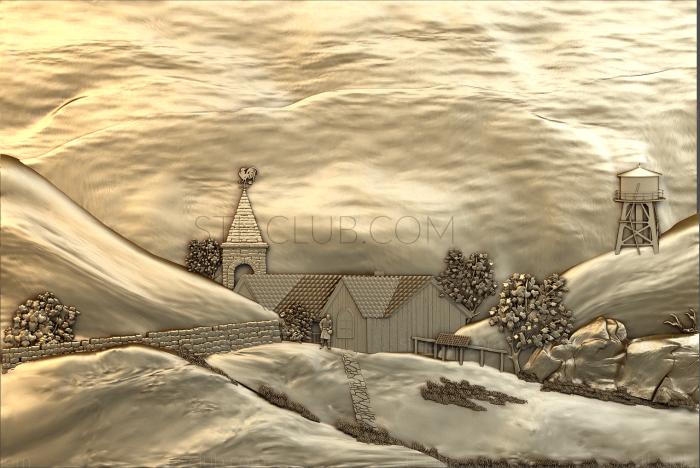 3D model Mountain village-1 (STL)