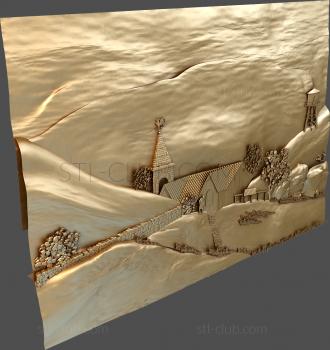 3D модель Деревня в горах-1 (STL)
