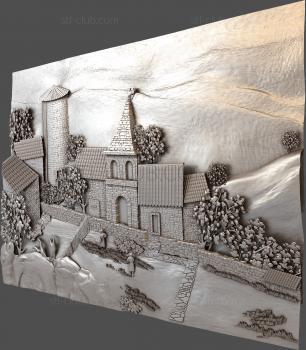 3D мадэль Деревня в горах-2 (STL)