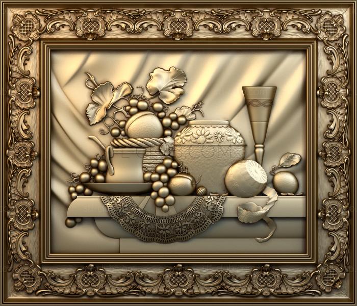 3D model Still life with fruit (STL)