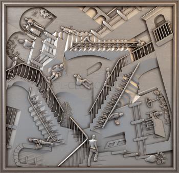 3D мадэль Гравюра Лестницы М.К.Эшер. (STL)