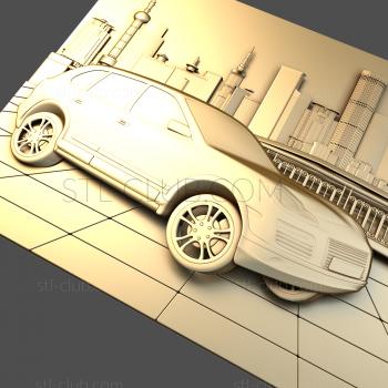 3D model A car in a megapolis (STL)