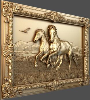 3D мадэль Пара лошадей (STL)