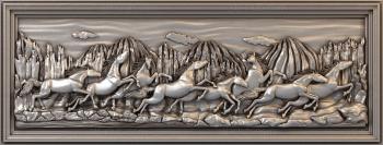 3D model  a herd of horses (STL)