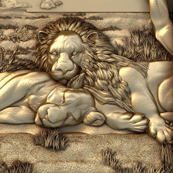 3D model The lion and the lioness (STL)