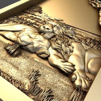 3D model The lion and the lioness (STL)