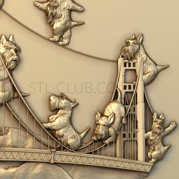 3D model Dogs on london bridge (STL)