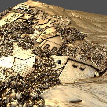 3D модель Горная деревня (STL)