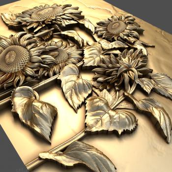 3D model Bouquet with sunflowers (STL)