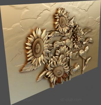 3D model Bouquet with sunflowers (STL)