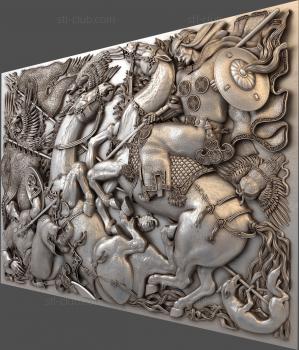 3D model Battle of the warriors (STL)