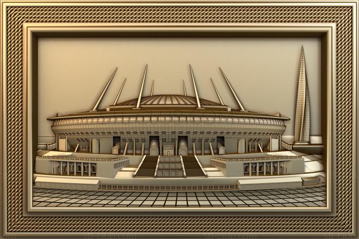 3D мадэль Крытый стадион (STL)