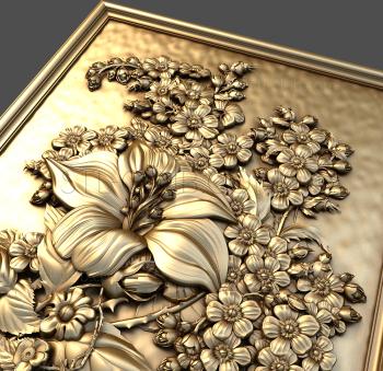 3D model Hibiscus and daisies (STL)