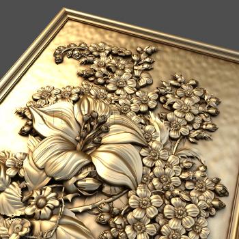 3D model Hibiscus and daisies (STL)