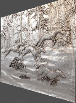 3D model Hounds in the forest (STL)