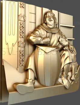 3D model The monk and the dog (STL)