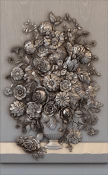 3D мадэль Букет цветов в вазе (STL)