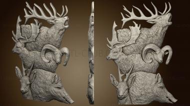 3D model Deer Elk Wild Boar (STL)