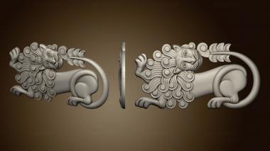 3D model Lion carved in Russian style (STL)