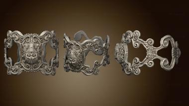 3D model ornate skull ring (STL)