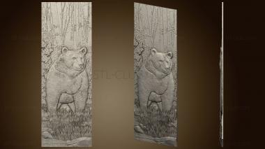 3D model Panel with animals (STL)