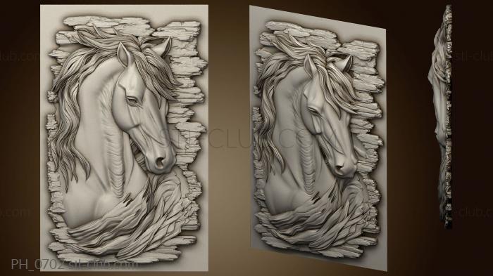 3D model Horse bas-relief version1 (STL)