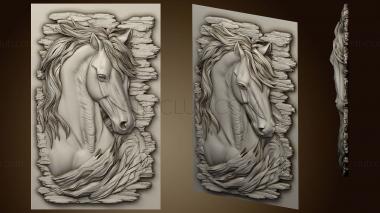 3D model Horse bas-relief version1 (STL)