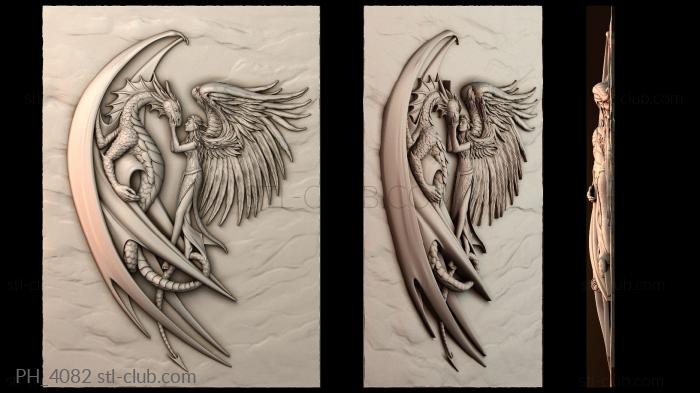 Панно художественные Dragon and angel