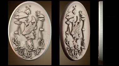 3D мадэль Аквариумная картина овальная (STL)