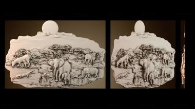 3D модель Африканская дикая природа (STL)