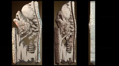 3D model Wolf moon picture (STL)