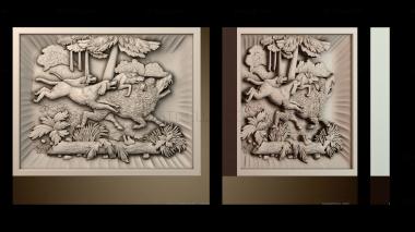 3D model Boar hunting (STL)