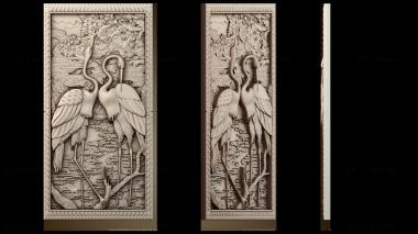 3D model A picture of two cranes (STL)