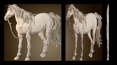 3D model The horse is in the yard (STL)